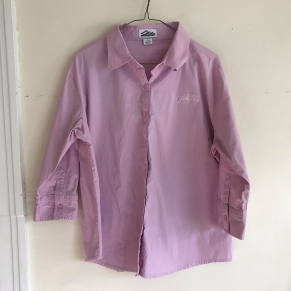 John Deere Embroidered Button Up